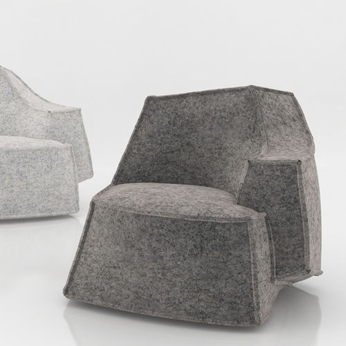 现代风格壁炉椅 - AIRBERG - OFFECCT - 布料 / 灰色 / Jean-Marie Massaud 设计