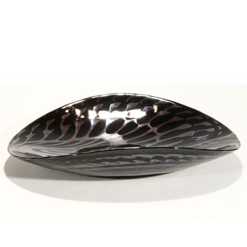 中空盘子 - BLACK SILVER - Yalo Murano srl - 穆拉诺玻璃 / 商用 / 图案