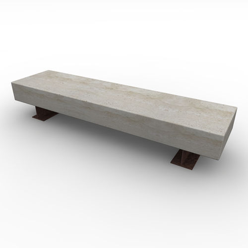 现代风格公共长椅 - BAUHAUS PANCA - Arredo di Pietra srl - 钢 / 钙华 / 无靠背