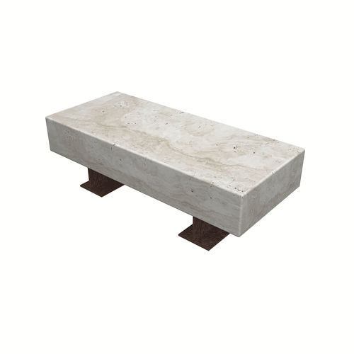 现代风格公共长椅 - BAUHAUS POLTRONA - Arredo di Pietra srl - 钢 / 钙华 / 无靠背