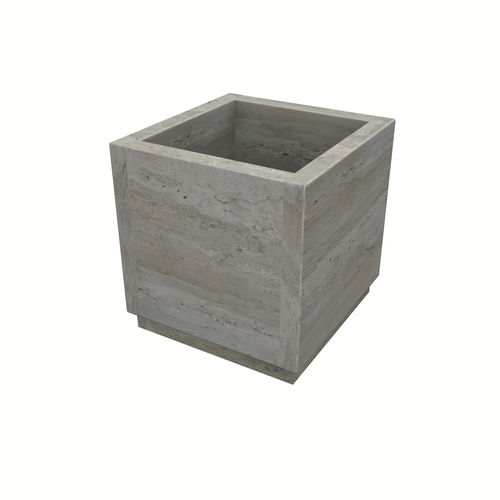 天然石材花坛 - QUADRA - Arredo di Pietra srl - 钙华 / 正方形 / 定制