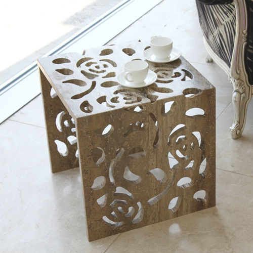 现代风格边桌 - Arredo di Pietra srl - 天然石材 / 钙华 / 钙华碱桌脚