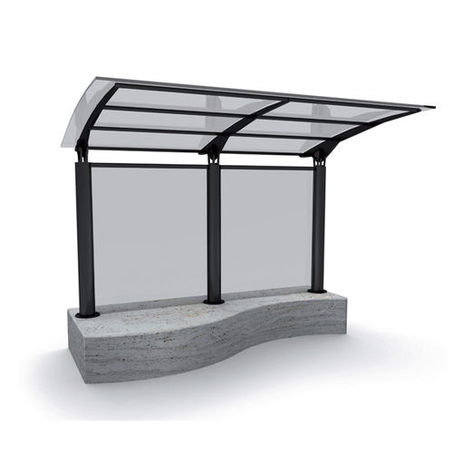 金属公交站台遮阳棚 - airone - Arredo di Pietra srl - 钙华 / 带凳子