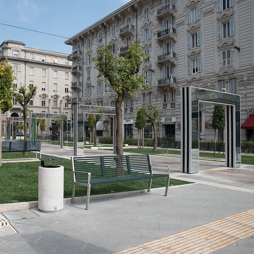 公共垃圾桶 - basic - Arredo di Pietra srl - 钢 / 天然石材 / 钙华