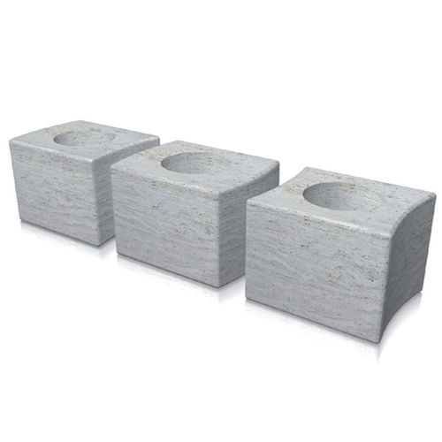天然石材花坛 - puzzle - Arredo di Pietra srl - 钙华 / 正方形 / 模块化