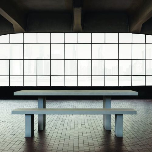 现代风格桌凳组合套装 - TOMMASO - ZEUS - 混凝土 / 户外 / 室内