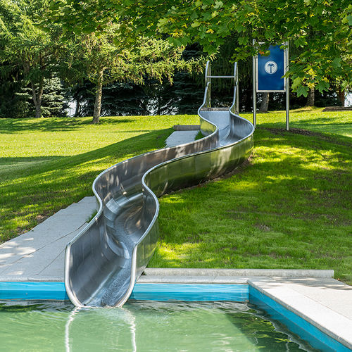 旋转滑梯 - RESERVOIR RABENSTEIN CHEMNITZ  - atlantics GmbH - 用于公共泳池 / 不锈钢