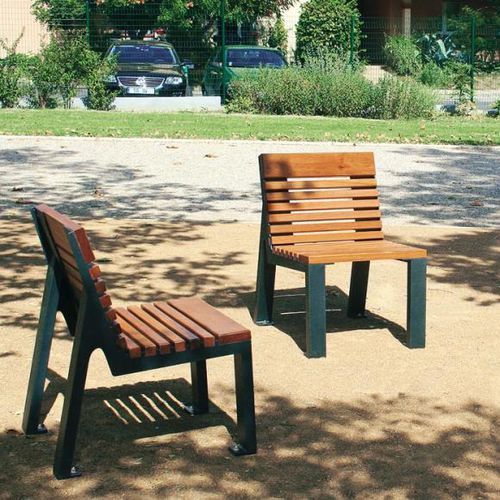 现代风格市政椅 - NUANCE - univers & cité | mobilier urbain - 木质 / 钢 / 公共空间