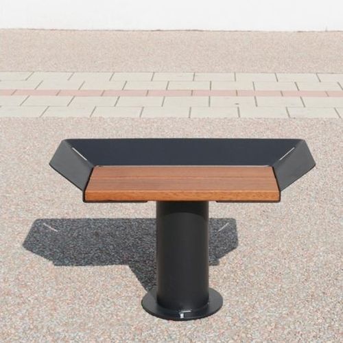 户外凳子 - ORIA  - univers & cité | mobilier urbain - 现代风格 / 木质 / 钢座桌脚