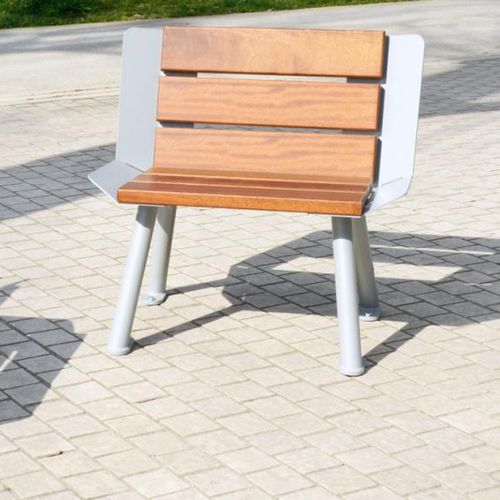 现代风格市政椅 - ORIA - univers & cité | mobilier urbain - 木质 / 钢 / 公共空间