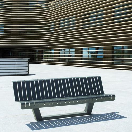 现代风格公共长椅 - LIA - univers & cité | mobilier urbain - 钢 / 带椅背 / 无扶手