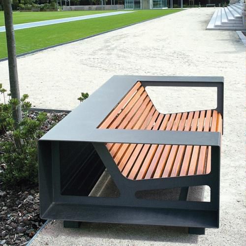 现代风格沙发 - NÉO  - univers & cité | mobilier urbain - 户外 / 木质 / 带扶手