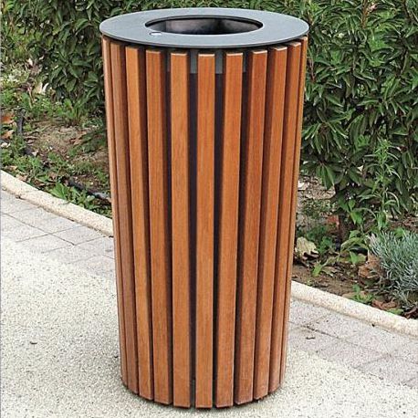 落地烟灰缸 - EXOTICA - univers & cité | mobilier urbain - 钢 / 木质 / 用于室外
