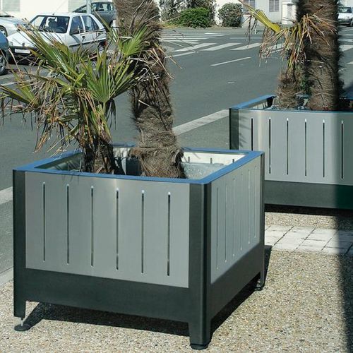 不锈钢花坛 - FUSION - univers & cité | mobilier urbain - 钢 / 正方形 / 高度可调节