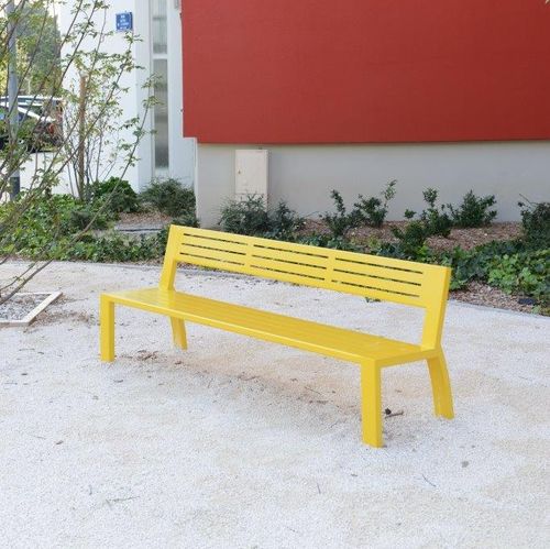 现代风格公共长椅 - CLÉA  - univers & cité | mobilier urbain - 钢 / 带椅背 / 无扶手