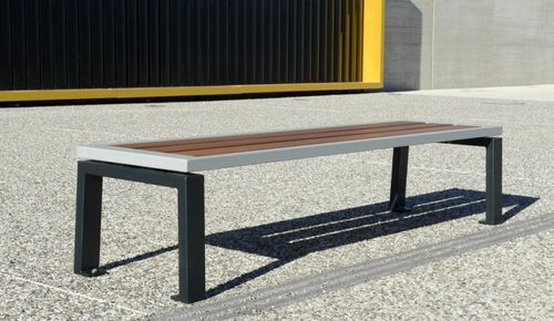 现代风格公共长椅 - ZÉO - univers & cité | mobilier urbain - 木质 / 钢 / 无靠背