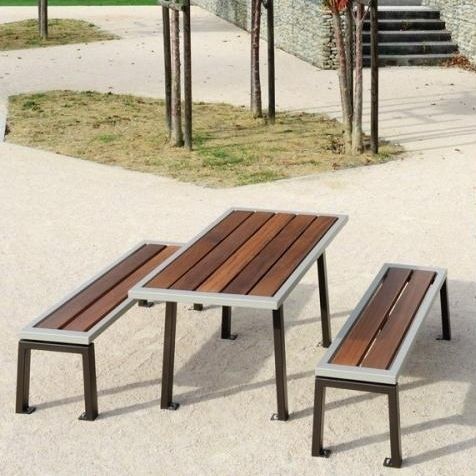 现代风格桌 - ZÉO - univers & cité | mobilier urbain - 木质 / 钢 / 钢座桌脚