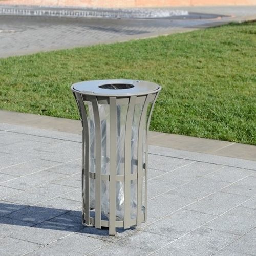 公共垃圾桶 - Cargo - univers & cité | mobilier urbain - 粉末涂层钢 / Vigipirate 式 / 无盖