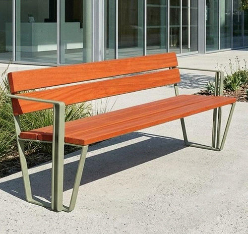 现代风格公共长椅 - KYMO - univers & cité | mobilier urbain - 钢 / 木制 / 带椅背