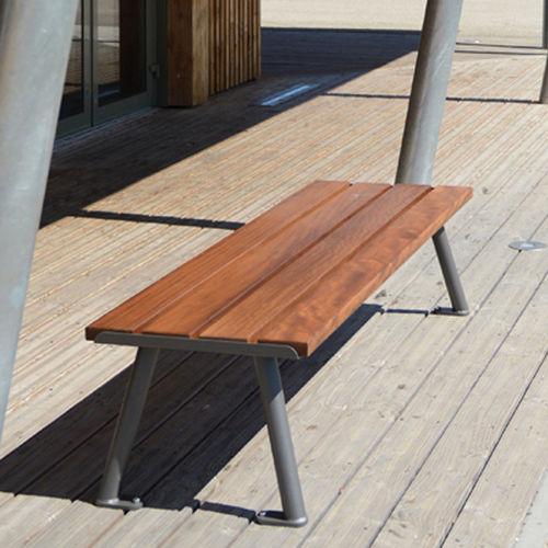 现代风格公共长椅 - ORIA  - univers & cité | mobilier urbain - 木质 / 钢 / 无靠背