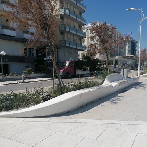 原创设计公共长椅 - PROMENADE - VASART URBAN DESIGN - 混凝土 / 合成金属 / 大理石