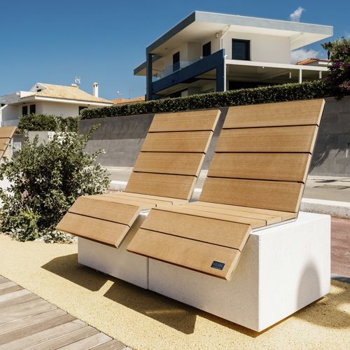 现代风格市政椅 - RELAX  - VASART URBAN DESIGN - 复合材料 / 抛光不锈钢 / FSC环保标签