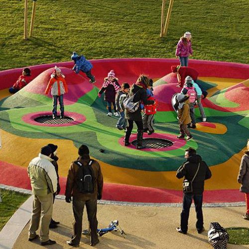 游乐场蹦床 - LOOP XL - Eurotramp Trampoline Kurt Hack GmbH - 圆形 / 户外