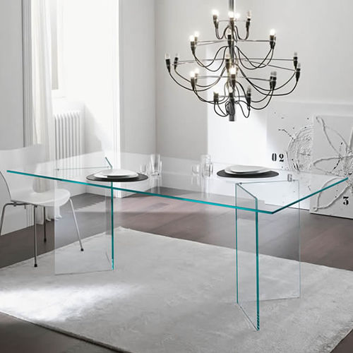 现代风格桌 - BACCO - TONELLI Design - 玻璃 / 长方形