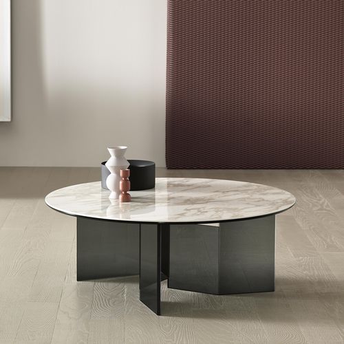 现代风格茶几 - METROPOLIS - TONELLI Design - 玻璃 / 青铜 / 大理石
