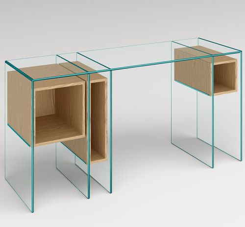 现代风格玄关桌 - Marcell - TONELLI Design - 木质 / 玻璃 / 玻璃桌脚