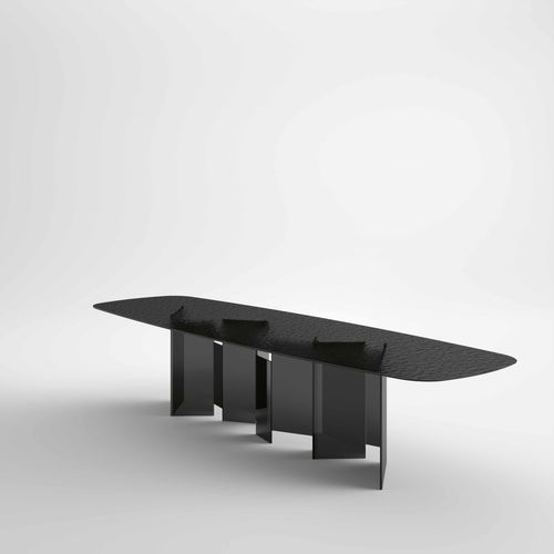 现代风格桌 - Metropolis - TONELLI Design - 青铜 / 陶瓷 / 大理石
