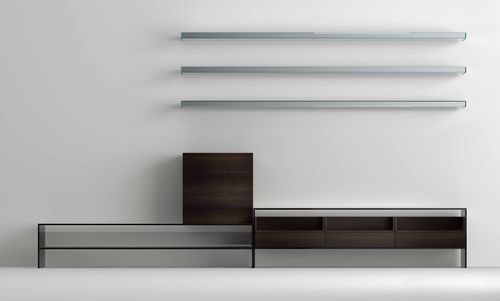 现代风格电视柜 - WG SYSTEM - TONELLI Design - 低承重 / 木质 / 玻璃