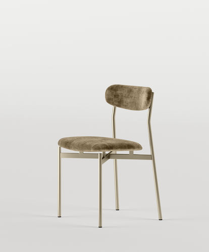 现代风格椅子 - MIT - TONELLI Design - 室内 / 布料 / 镀铬金属桌脚