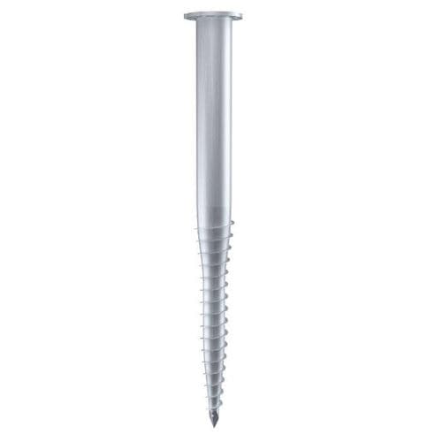拧入式桩 - F 140X1600–P - Krinner Schraubfundamente - 电镀钢 / 加管套