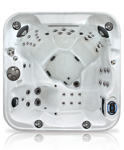 地上水疗浴缸 - CURVE : VANTAGE  - COAST SPAS - 正方形 / 5人座 / 家用