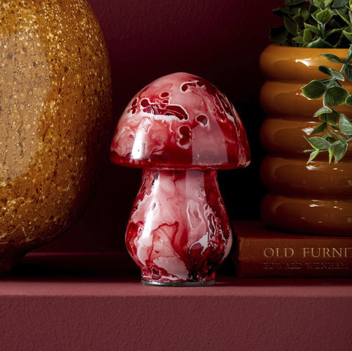 吹制玻璃雕塑 - Mushroom - KARLSSON CLOCKS - 独立式 / 蓝色 / 红色