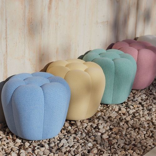 现代风格坐墩 - APEX - ROCHE BOBOIS - 布料 / 圆形 / 户外