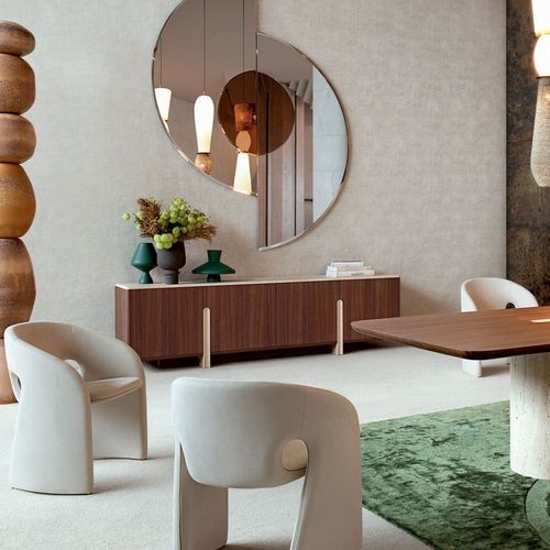 现代风格餐边柜 - PALATINE - ROCHE BOBOIS - 木制贴皮 / MDF / 钙华