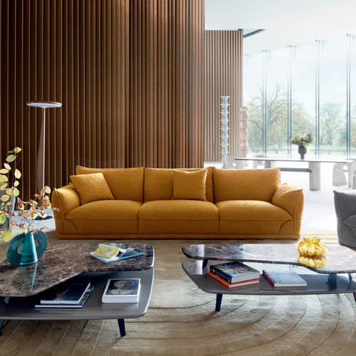 现代风格沙发 - PALATINE - ROCHE BOBOIS - 布料 / 灰色 / 棕色