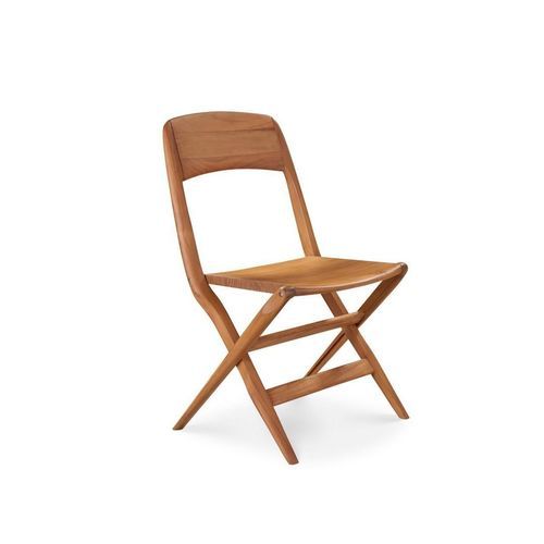 现代风格花园椅子 - AURÉA - ROCHE BOBOIS - 用于室外 / 柚木 / 柚木桌脚