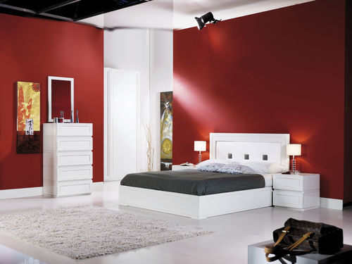 双人床 - Q-BOX ROSSO - F.LLI MIRANDOLA SAS - 现代风格 / 木质 / 180x200cm