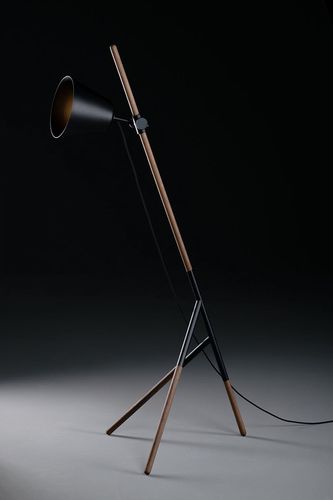 落地灯 - INSERT - Artisan Solid Wood Furniture - 粉末涂层钢 / 栎木 / 胡桃木