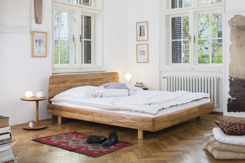 双人床 - FIN - Artisan Solid Wood Furniture - 现代风格 / 带床头板 / 栎木