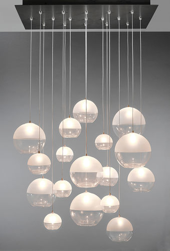 现代风格枝形吊灯 - BREATH: MILK - Shakuff - exotic glass lighting & decor - 吹制玻璃 / 商用 / LED式