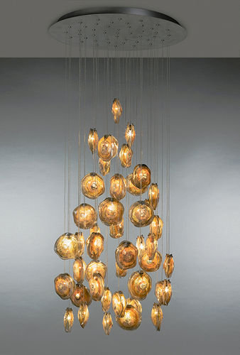 现代风格枝形吊灯 - BREATH: SHELL - Shakuff - exotic glass lighting & decor - 吹制玻璃 / 商用 / 球形