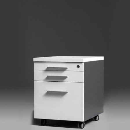 木质抽屉文件柜 - Burotime Office Furniture - 层压板 / 3 屉式 / 脚轮