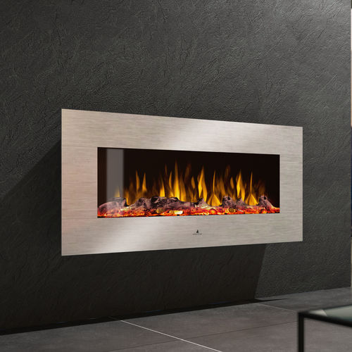 电壁炉 - NOBLE FLAME VEGAS EDELSTAHL - muenkel design - 壁挂 / 单面 / 炉膛封闭式