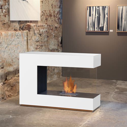 生物酒精壁炉 - LOFT C-02 - muenkel design - 嵌入式 / 双面 / 炉膛开放式