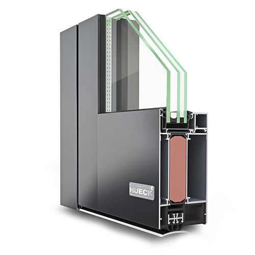 铝制门框 - LAVA 77-30-CE - Hueck System GmbH & Co. KG - 隔热 / 防火