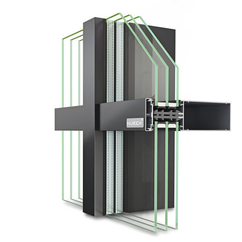 框架式幕墙 - TRIGON 60 - Hueck System GmbH & Co. KG - 铝和玻璃材质 / 集成绝缘装置